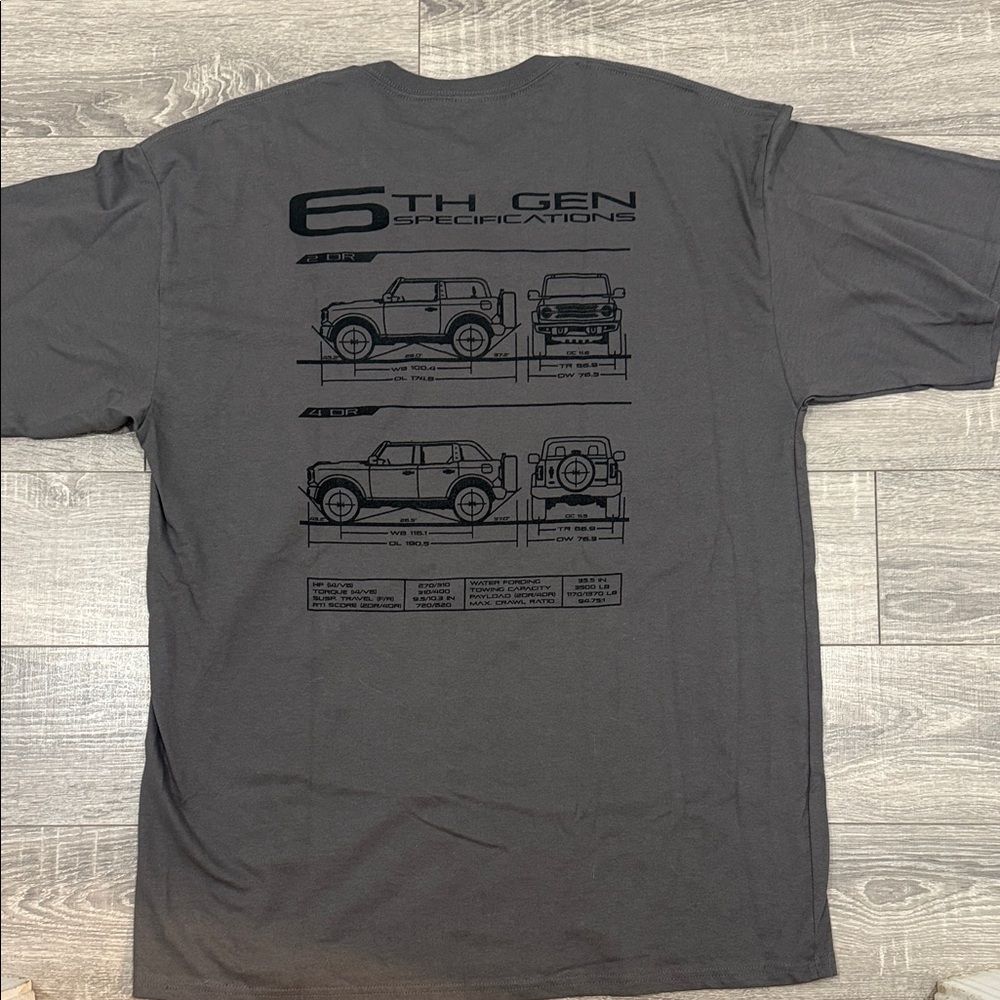Men's 6th Gen Bronco Specs Shirt